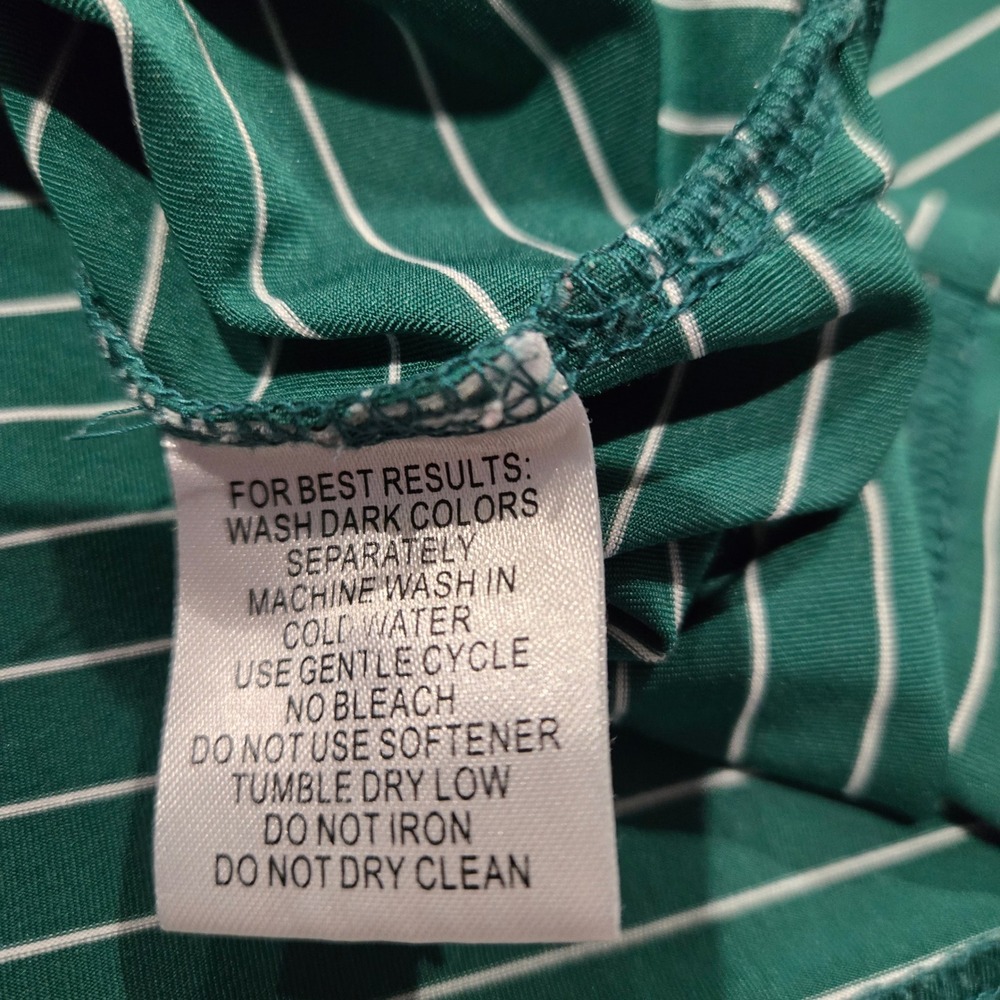 Masters Tech Golf Polo Mens 3XL Green Striped Tournament Logo Short Sleeve - Picture 10 of 10